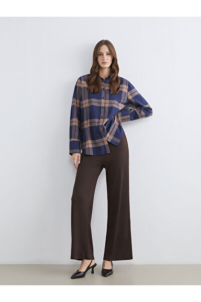 LC Waikiki Rmz Gi̇yi̇m Farkiyla Women's Wide Leg Pants with Waist Cord