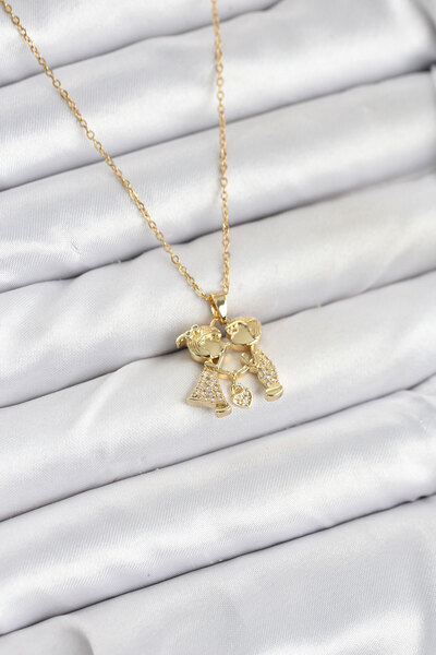 STİLLOVE 316L Steel Chain Gold Color Boy Girl Model Women's Necklace