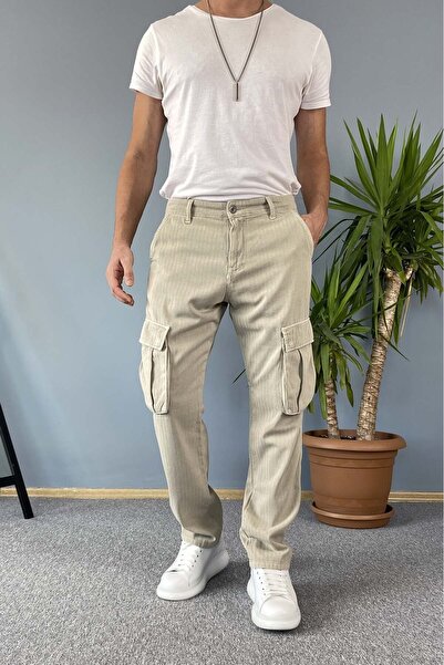 Alışveriş Sokağı Каки панталони с джобове за багаж