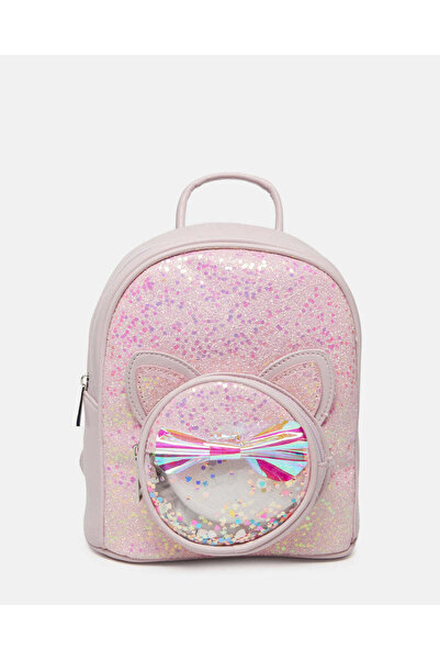 REDTAG Girls Pink Embellished Sequin Backpack