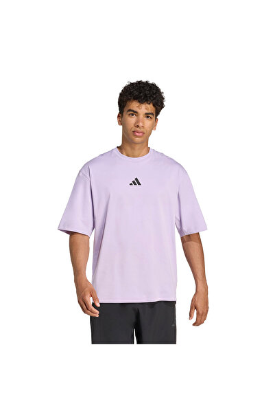 adidas Oversize Erkek Lila Antrenman T-Shirt JX6283