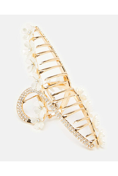 REDTAG Women Gold Embellished Hair Clip