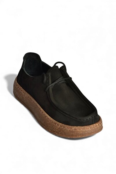 Fox Shoes V944092701 Black Genuine Leather Nubuck Casual Shoes