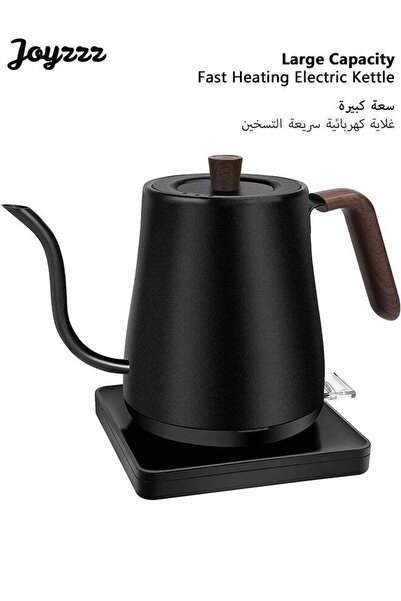 JOYZZZ Electric Gooseneck Kettle, 1000W, 304 Stainless Steel, 1L