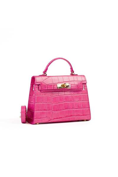 Posete Fagaras Θήκη πορτοφολιού Thea Croco Leather - Φούξια, 1 διαμέρισμα, 1 ...