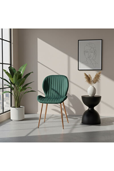 ARTA DOOR Opal Textile Chairs, Rose Gold Leg - Modern, HoReCa, Kitchen, Living Room, Office, Bedrooms, Hallways