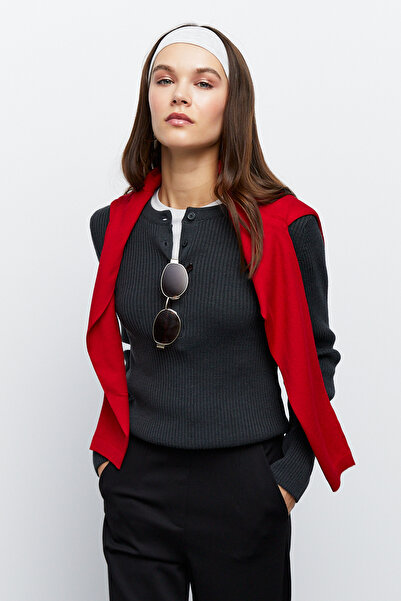 urban focus Half Placket Crew Neck Sweater