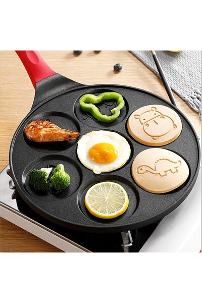 EACAM Non-Stick Pancake Pan for Kids with 7 Animal Shapes, Aluminum
