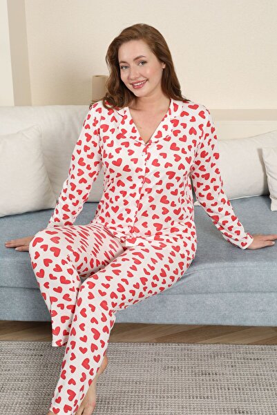 PİJAMOOD ŽENSKI PIDŽAMA SET DUGIH RUKAVA Na dugmad sprijeda P Pamuk U