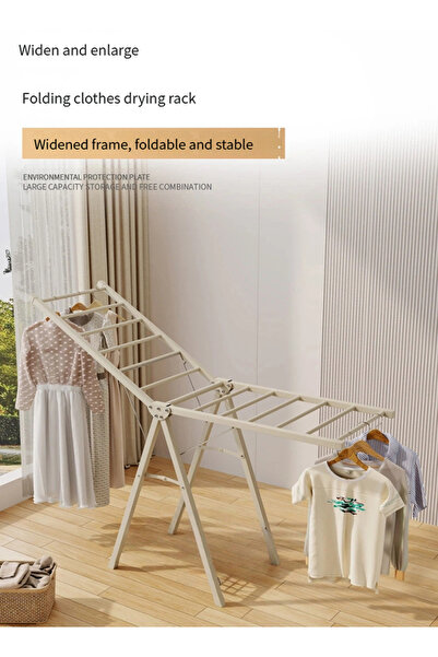 Lexin Folding Heavy Duty Aluminum Clothes Drying Rack with Adjustable Wings