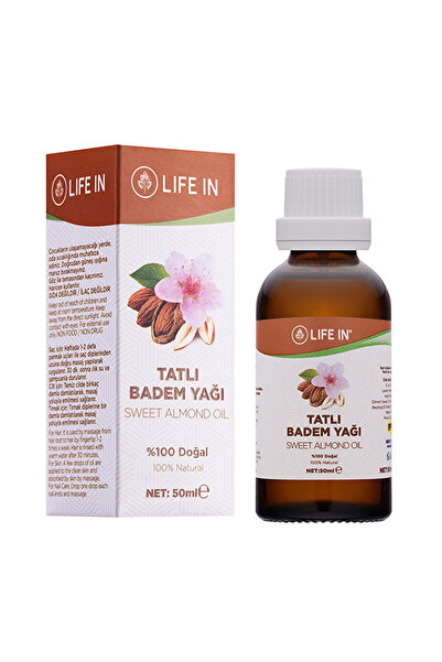 Life In 🌸 Tatlı Badem Yağı – Saç, Cilt ve Kirpik Bakımında Doğal Mucize!