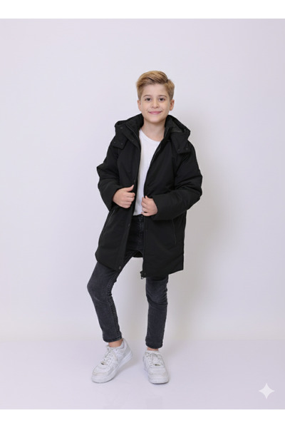 PIQUE Children's coat Hooded boys' parka
