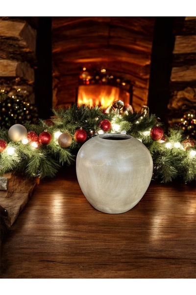 egesaksı Eskitme çömlek küre vazo 🏺