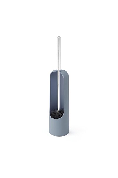 umbra Touch Toilet Brush with Concealed Back-Open Holder - Slate Blue