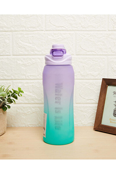 REDTAG Purple Printed Water Bottle (1000ml)