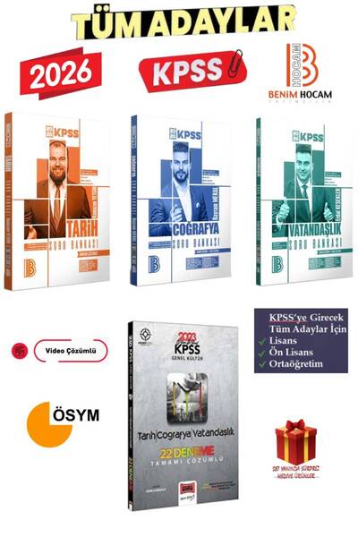 Yargı Yayınları 2026 Benim Hocam Yayınları KPSS Tarih Coğrafya Vatandaşlık So...