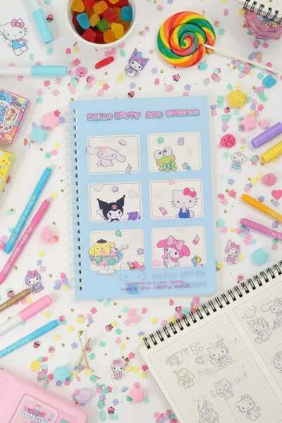Hello Kitty ve Arkadaşları Lisanslı Şeffaf Pencereli Not Defteri