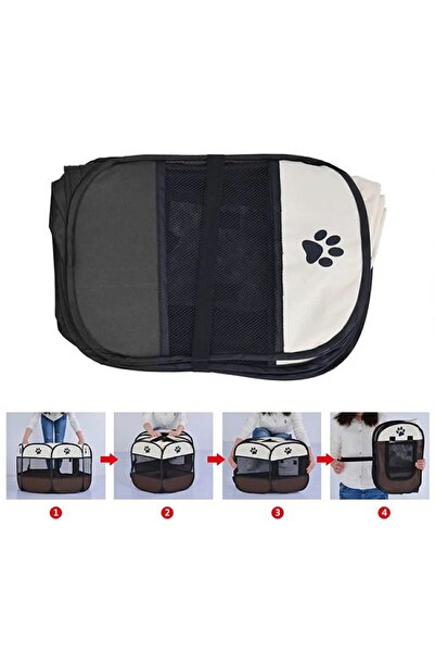 zola Dog carrier, playpen, nylon and polyester, 64x45 cm, white and grey