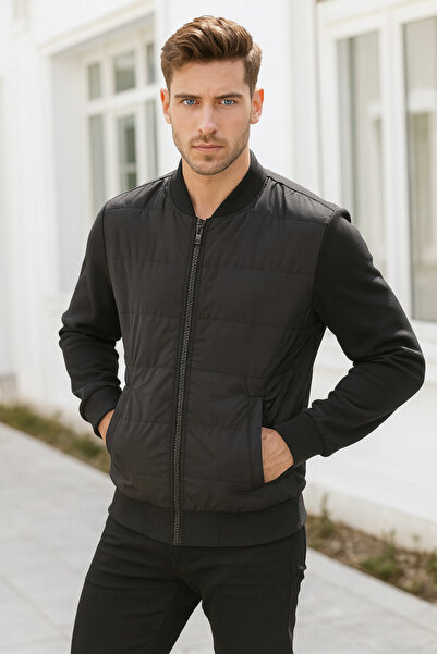 Rich Мъжка зимна яке с цип, устойчива на вятър