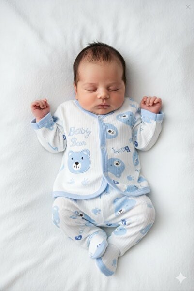 ruhaay Children's Printed and Embroidered Cotton Long-Sleeved Bottoming Top Set