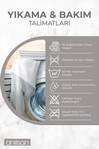 Anılsan 2-Piece Stone Pillowcase – 50X70 Cm, 100% Cotton