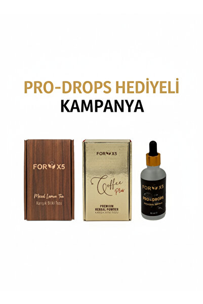 FORX5 PLUS KAHVE & KARIŞIK BİTKİ ÇAYI - PRODROPS HEDİYELİ