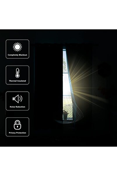 Generic KOUFALL Cream Beige Thermal Blackout Curtain Panels with Grommets, 34×45, Set of 2