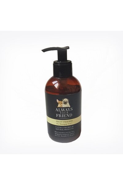 Always Your Friend Fruit Friends 2 in 1 Pet Shampoo & Conditioner, Handmade, Dilutable 1:20, 250 ml