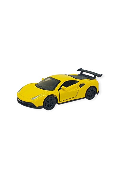 Vardem Pull and Drop Metal Small Cars 8 cm - 6411A-17 - Yellow