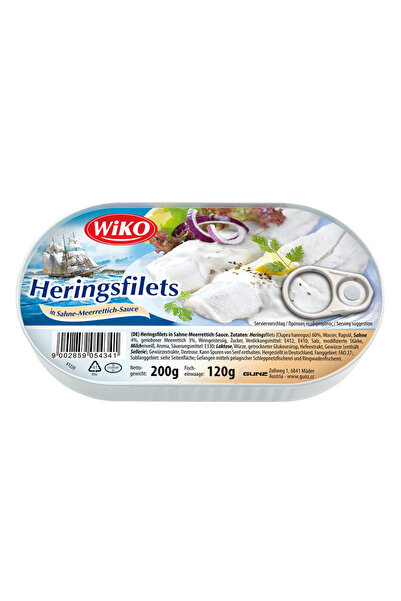 Wiko Fileuri de hering în sos de smântână cu hrean 200g