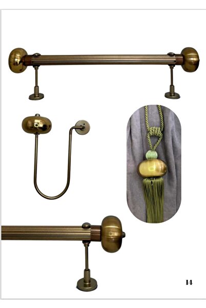 RUSTIKCIM ANTİK RUSTİK FON PERDE ASKISI BRONZ TTMBRONZ001-100CM