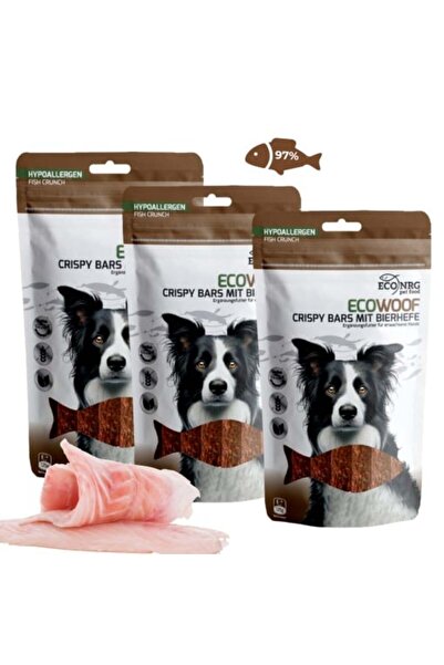 ECO NRG PET FOOD Crispy Bars Fish Snacks with Brewer's Yeast | 3 x 125 g