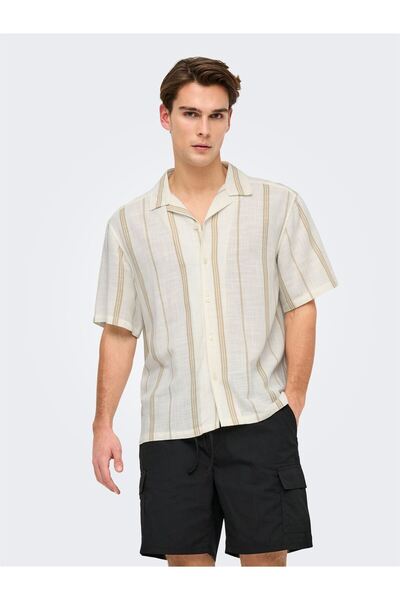 Only & Sons Onsstepan Loose Fit 006 Shirt Men's White Shirt - 22033631