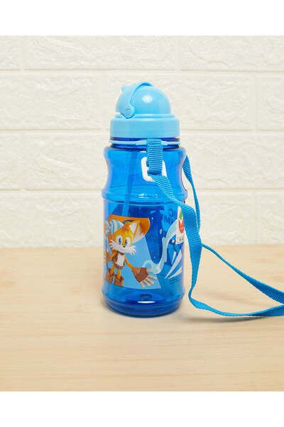 REDTAG Blue Sonic The Hedgehog Transparent Water Bottle (500ml)