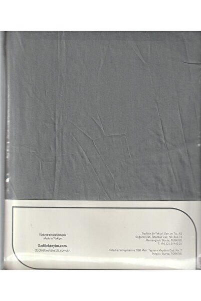 Özdilek Fitted Sheet with Pillowcase Ranforce 180*200 Kul Gray Colorist