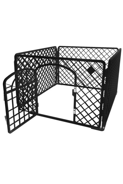 zola Cușcă pentru câini, neagră, ABS, poartă cu sistem de siguranță, 90x90x60 cm