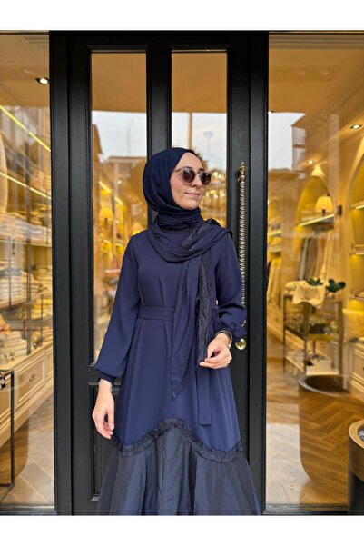 MissWhence 38826 Parachute Detail Women's Dress Navy Blue