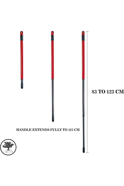 SULFAR Spin Mop and Bucket Set with Foot Pedal and Telescopic Handle 85-123 cm, 2-in-1 Microfiber Mo