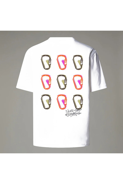 THE NORTH FACE Ανδρική λευκή μπλούζα μεγάλου μεγέθους nuptse The North Face