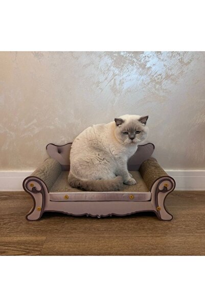 zola Cat claw sharpening couch, total size 32 x 29 x 60 cm, cream