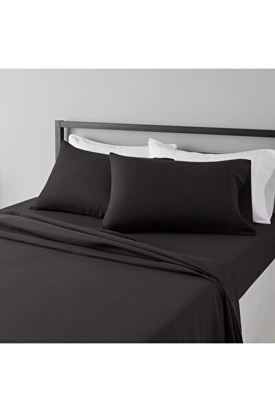 Amazon basics Microfiber Sheet Set, King, Black
