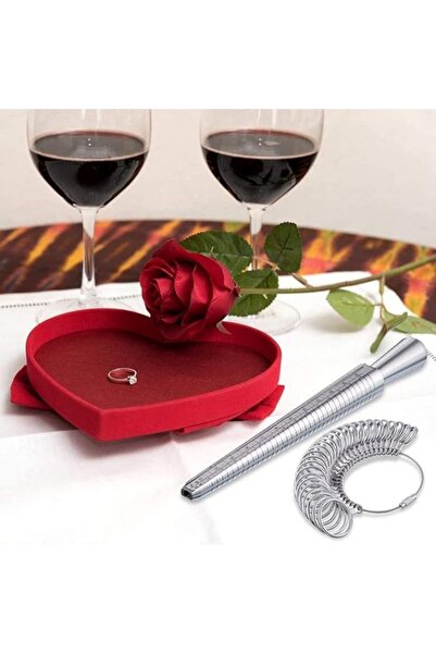 zola Ring size measuring set, made of steel, sizes 1-17, rod length 25 cm, silver