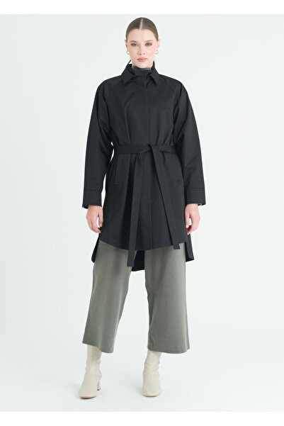 Armağan Τρεντσάκοτ με ζώνη με μανίκια ρεγκλάν