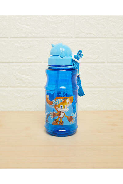 REDTAG Blue Sonic The Hedgehog Transparent Water Bottle (500ml)