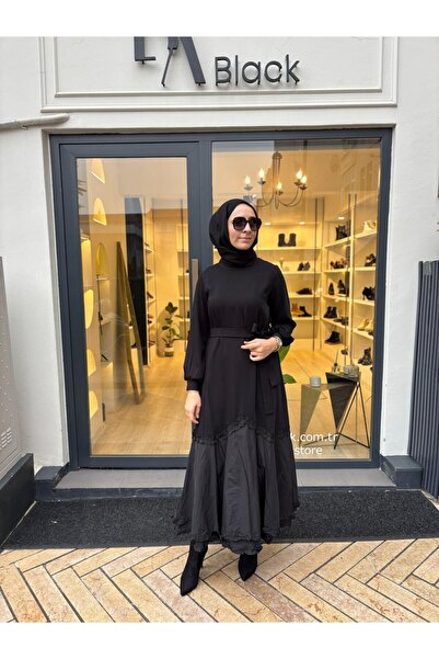 MissWhence 38826 Parachute Detail Women's Dress Black