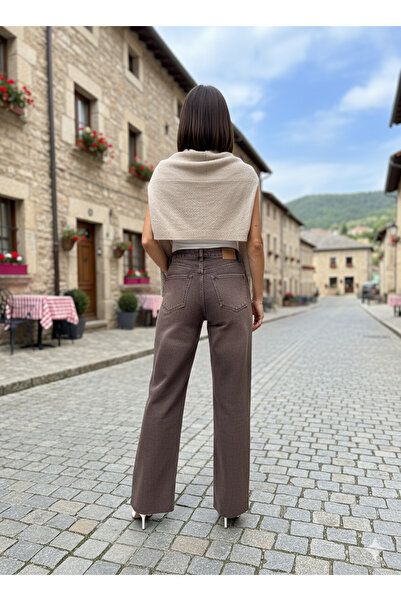 MUG collection Τζιν παντελόνι Palazzo κομμένο με λέιζερ