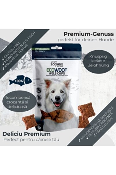 ECO NRG PET FOOD Fish Snacks Catfish Chips | 6 x 125 g (750 g)