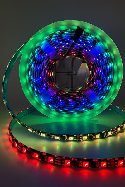 Hazar Led 12 Volt WS2811 ARGB Adreslenebilir Pixel Şerit Led IP20 İç Mekan Magic Led 60 Ledli 5 Metre