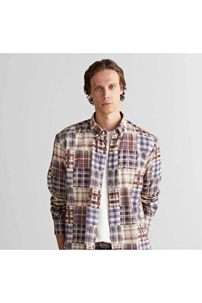 Gant Men's Burgundy Relaxed Fit Shirt