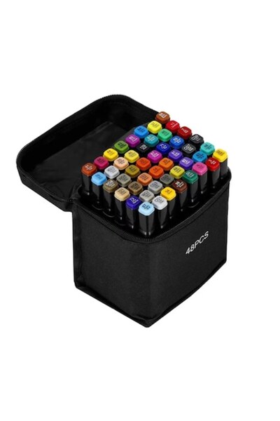 OEM Σετ 48 μαρκαδόρων με διπλή μύτη και τσάντα αποθήκευσης που περιλαμβάνεται